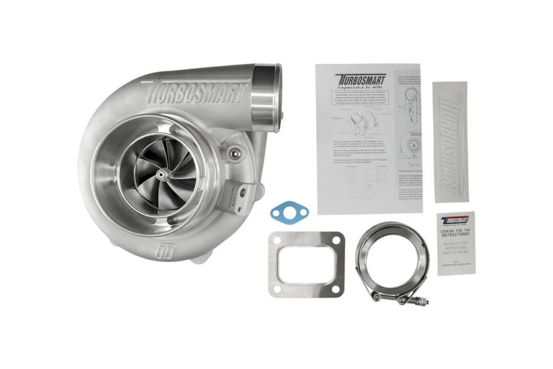 Alternative view of Turbosmart TS-2 Performance Turbocharger (Water Cooled) 6870 (Kompact) T4 0.96AR Externally Wastegated