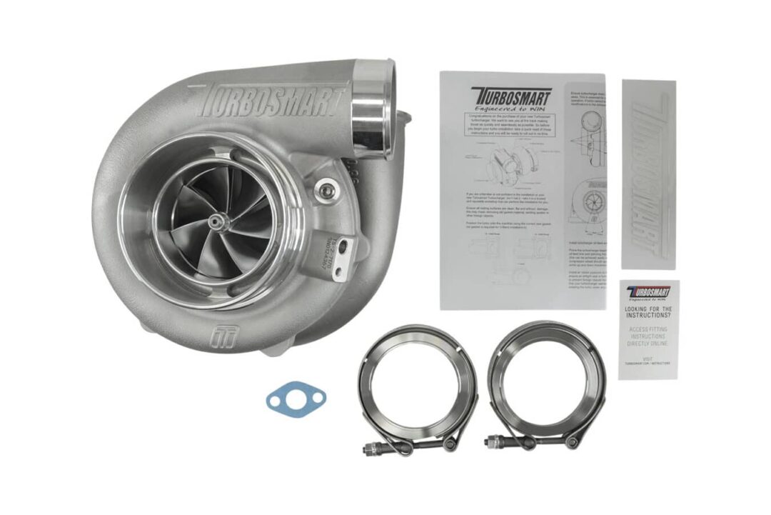 Alternative view of Turbosmart TS-2 Performance Turbocharger (Water Cooled) 7170 (Kompact) V-Band 0.96AR Externally Wastegated