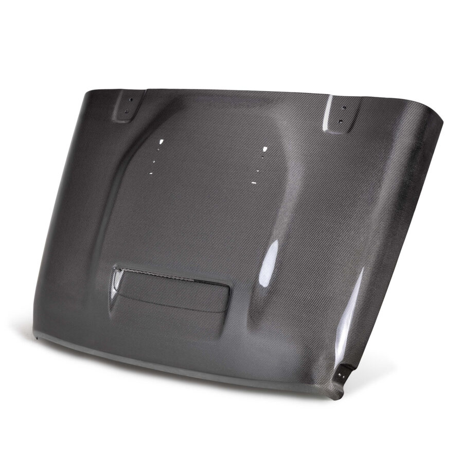 Anderson Composites 2018-2025 Style-MO carbon fiber hood for Jeep Wrangler and Gladiator