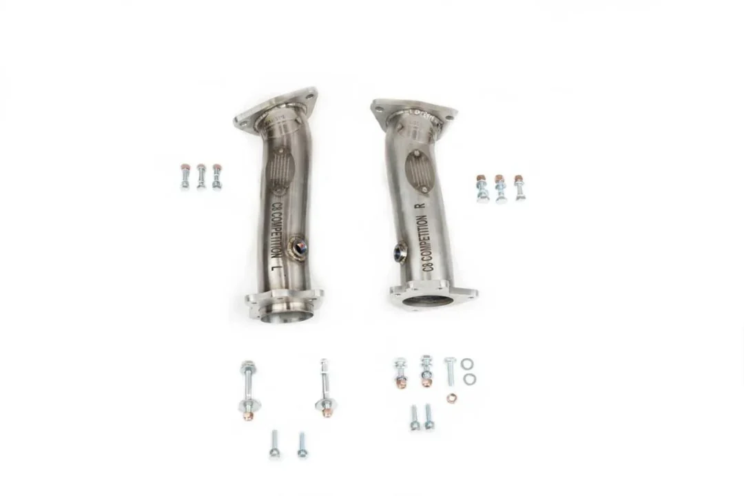 Alternative view of EOS 2020-2026 Chevrolet Corvette C8 Stingray link comp Pipes