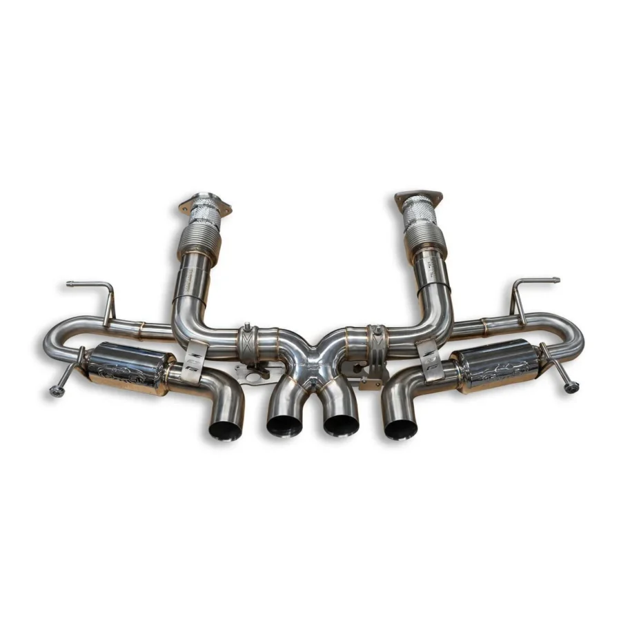 Alternative view of EOS 2023-2026 Chevrolet Corvette C8 Stingray / E-Ray Valved Center Exit Conversion Exhaust System