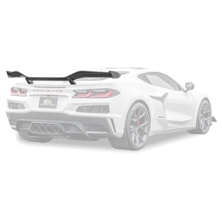 Extreme Online Store EOS Corvette C8 Z06 Carbon Fiber Rear High Wing Spoiler for C8 Corvette