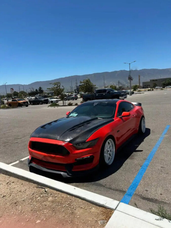 Alternative view of Mustang AMS Hood