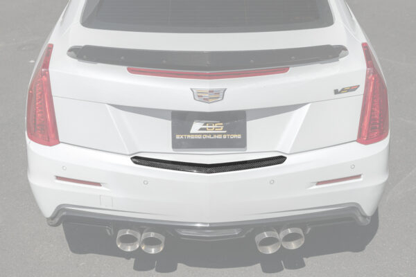 EOS 2015-2019 Cadillac ATS ATS-V Dry Carbon Fiber Rear Trunk Applique Insert Trim