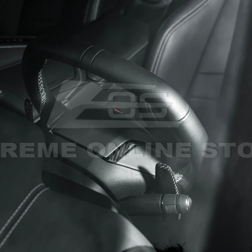 EOS 2020-2026 Corvette C8 Dry Carbon Fiber Steering Wheel Paddle Shifters Replacement - Image 7