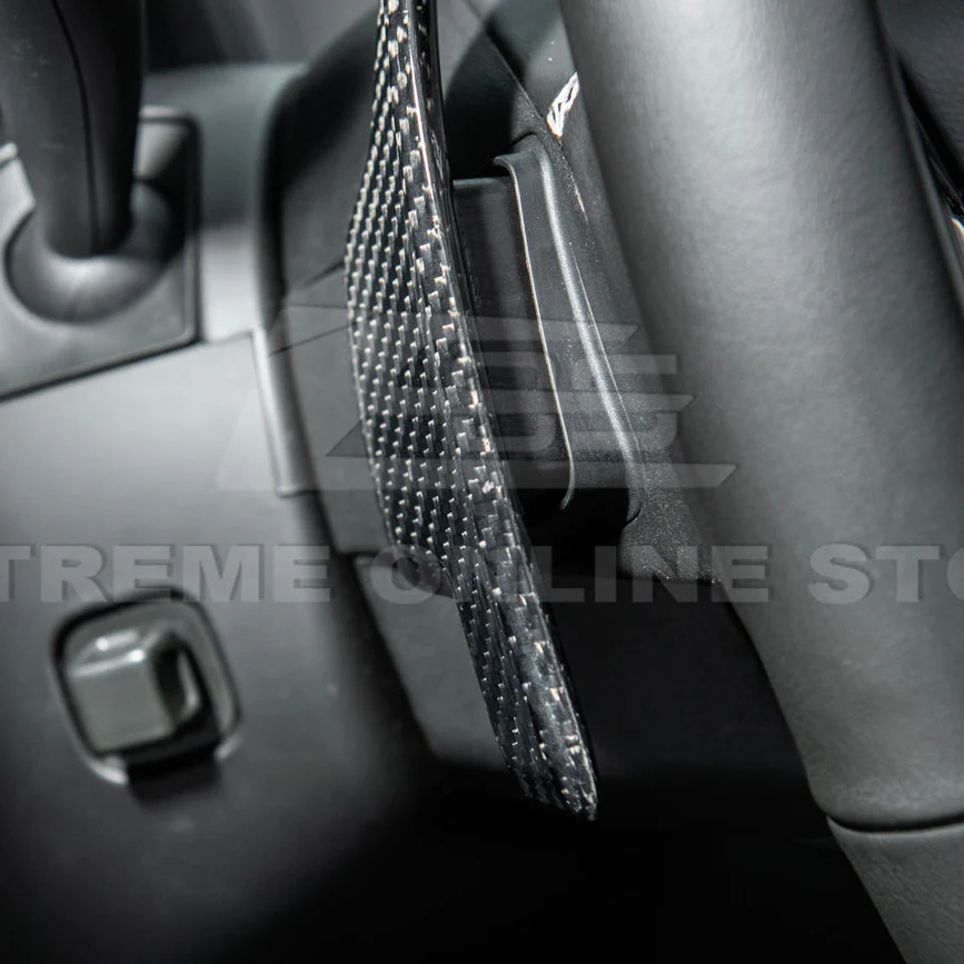 EOS 2020-2026 Corvette C8 Dry Carbon Fiber Steering Wheel Paddle Shifters Replacement - Image 4