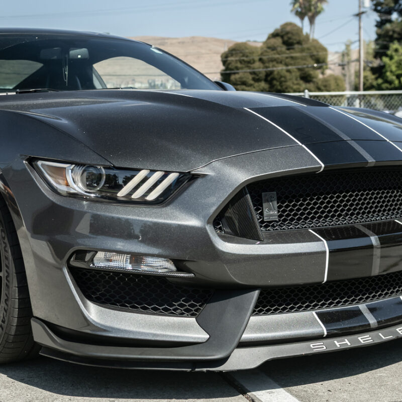 FFP 2015-2020 Ford Mustang Shelby GT350 Dry Carbon Fiber Front Upper Grille Inserts Pair