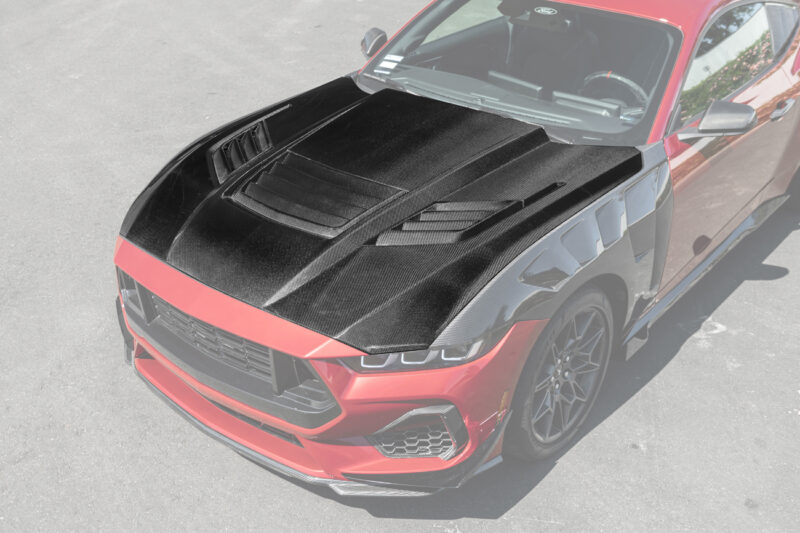 FFP 2024-2026 Ford Mustang Front Super Snake Style Bumper Hood Vented Cover