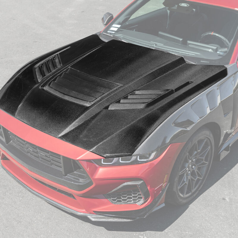 FFP 2024-2026 Ford Mustang Front Super Snake Style Bumper Hood Vented Cover
