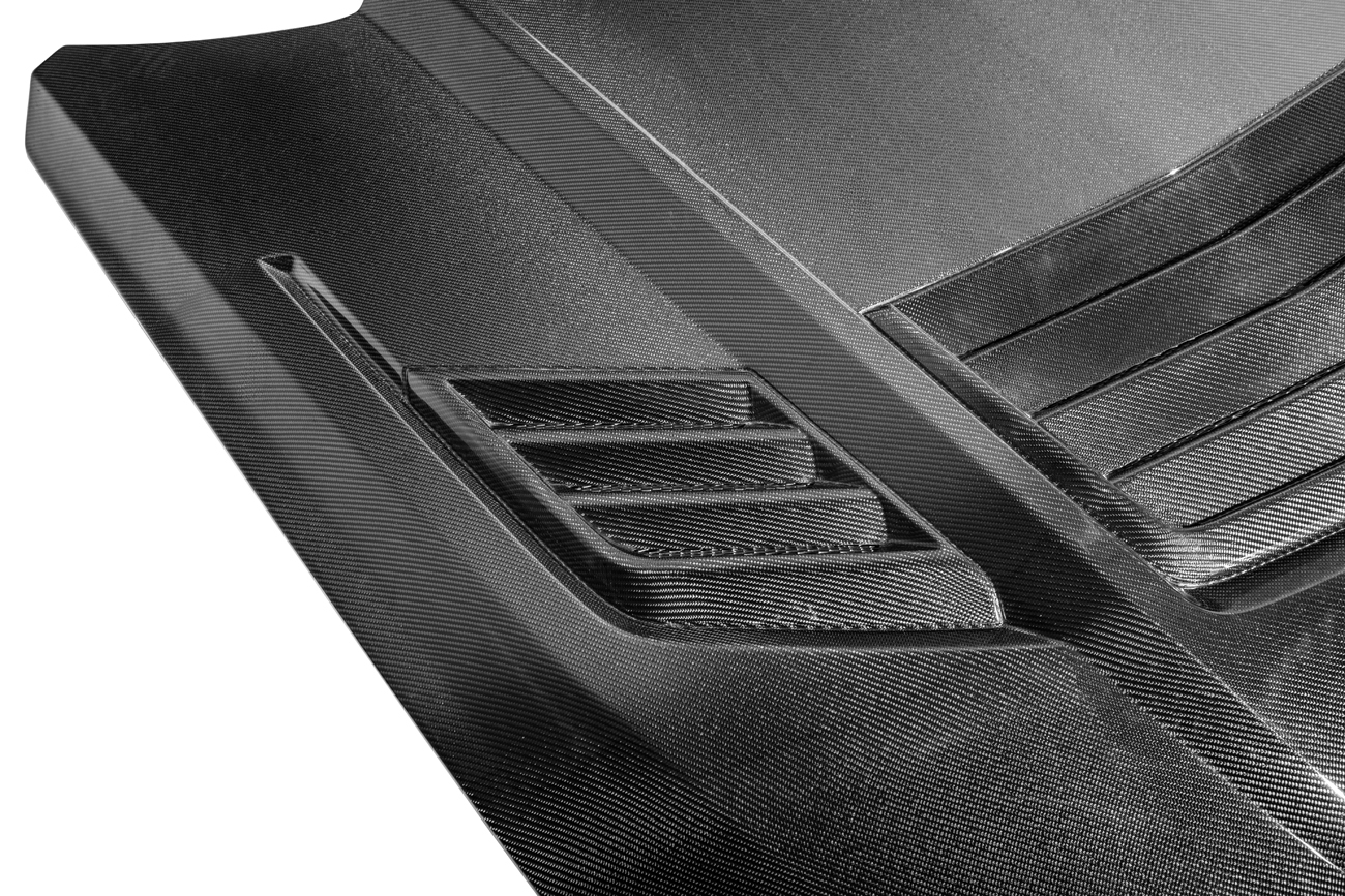 FFP 2024-2026 Ford Mustang Front Super Snake Style Bumper Hood Vented Cover - Image 3