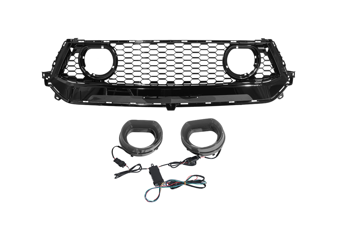 FFP 2024-2026 Ford Mustang GTV Style Front Upper Grille LED Air Intakes - Image 4