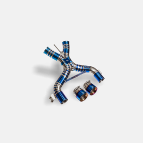 RYFT 675LT Titanium Race Exhaust w/ Blue Titanium Tips - Image 2