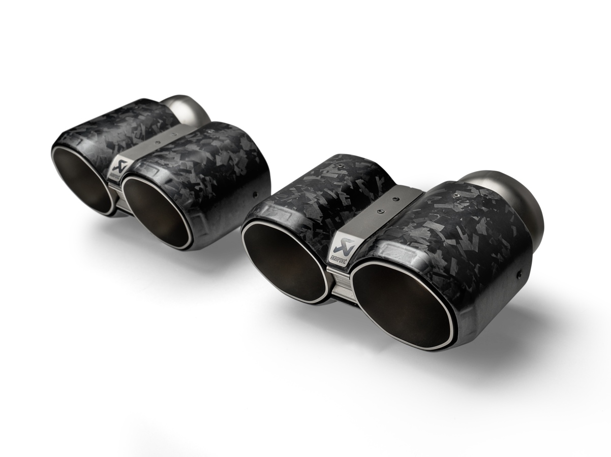 Akrapovič 2021-2026 BMW M3 / M4 Octagonal Tail Pipe Set Forged Carbon Fiber