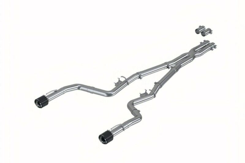 MBRP 2015-2023 Dodge Charger 6.2L HEMI Hellcat Armor Pro Cat-Back Exhaust Carbon Fiber Tips