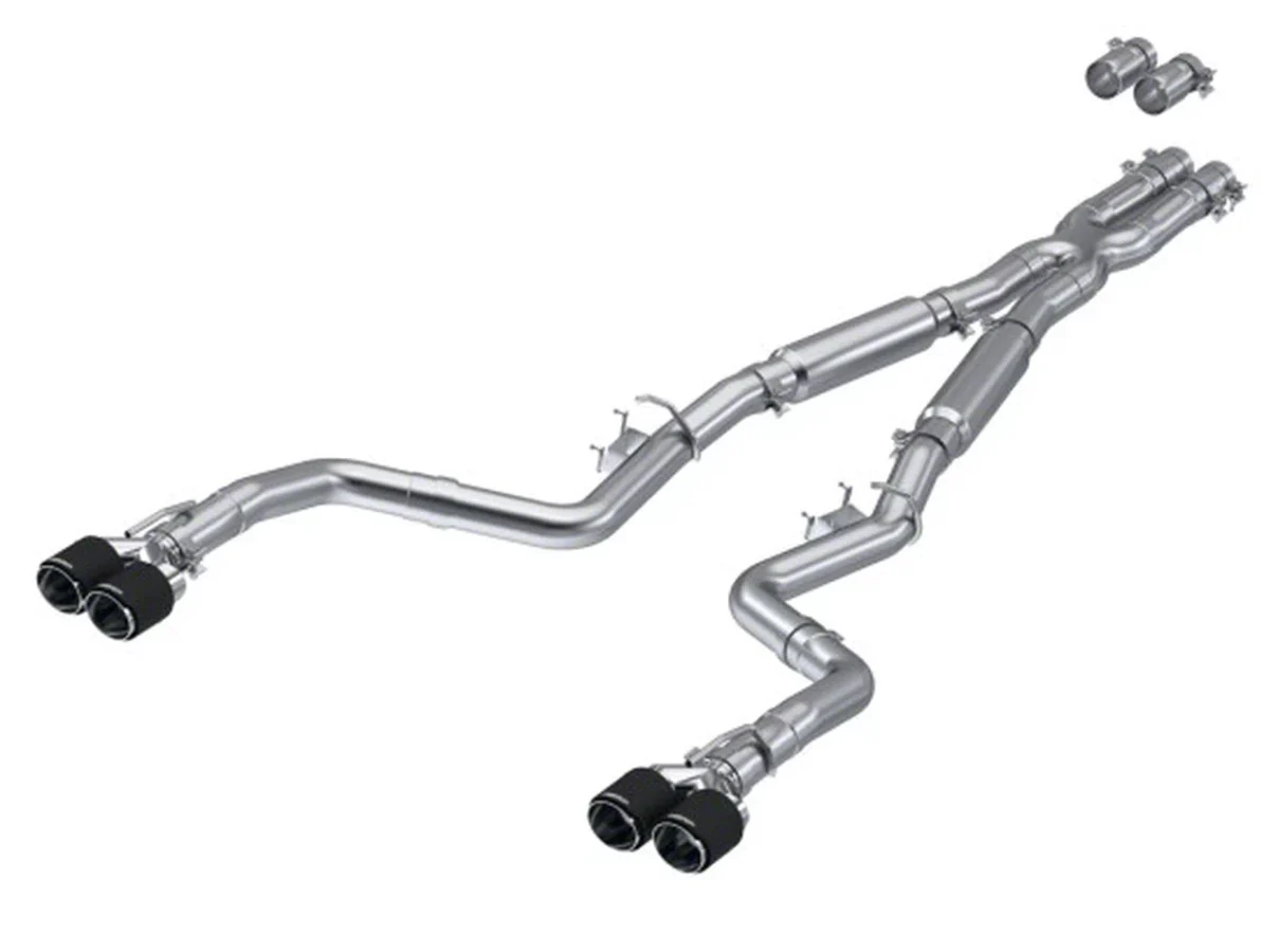 MBRP 2015-2023 Dodge Challenger 6.4L HEMI Armor Pro Cat-Back Exhaust - Carbon Fiber Tips Street Version