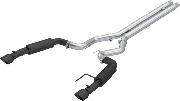 MBRP 2024-2026 Ford Mustang GT Armor BLK Cat-Back Exhaust Race Version - Black Chrome Tips