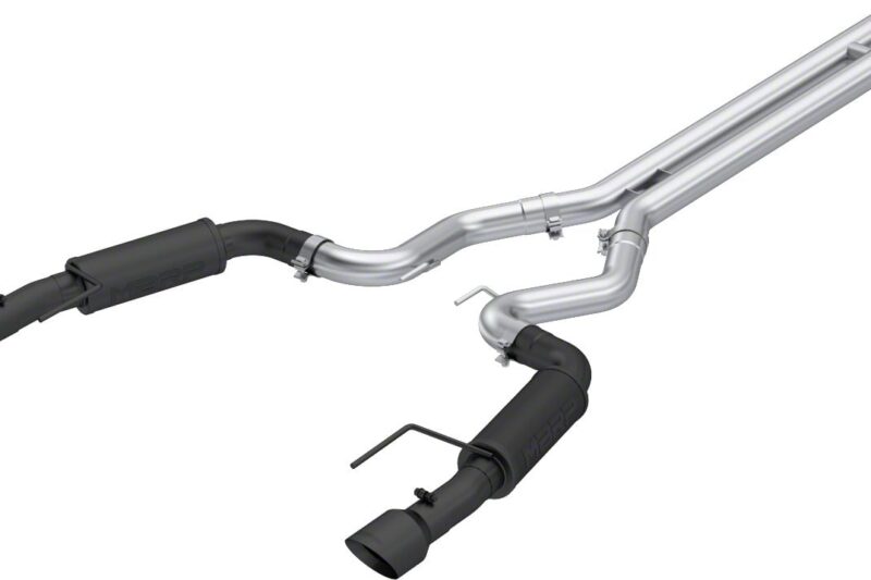 MBRP 2024-2026 Ford Mustang GT Armor BLK Cat-Back Exhaust Race Version - Black Chrome Tips