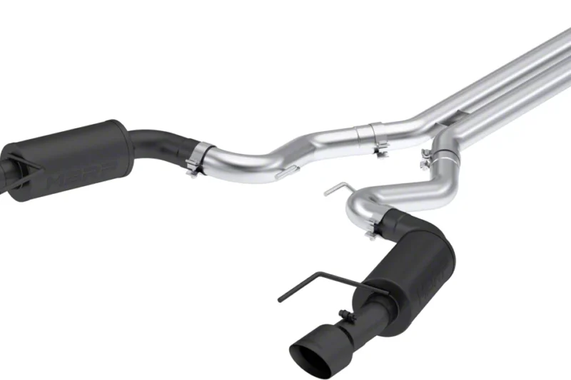 MBRP 2024-2026 Ford Mustang GT Armor BLK Cat-Back Exhaust Street Version - Black Chrome Tips