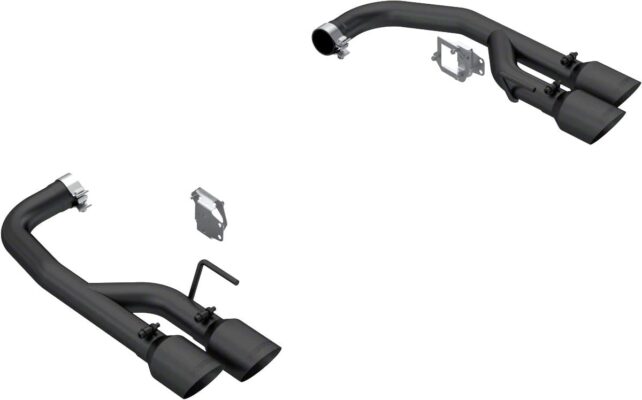 MBRP 2024-2026 Ford Mustang GT Armor BLK Valve Delete Axle-Back Exhaust Race Version - Black Tips