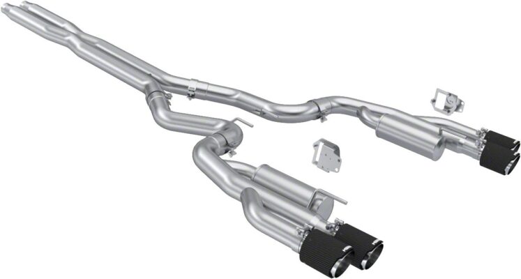 MBRP 2024-2026 Ford Mustang GT 5.0L Armor Pro Valve Delete Cat-Back Exhaust Carbon Fiber Tips Race Version