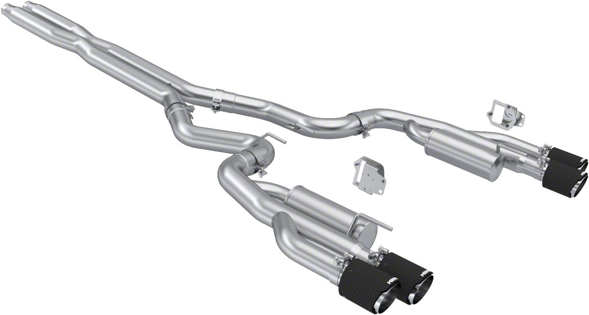 MBRP 2024-2026 Ford Mustang GT 5.0L Armor Pro Valve Delete Cat-Back Exhaust Carbon Fiber Tips Race Version