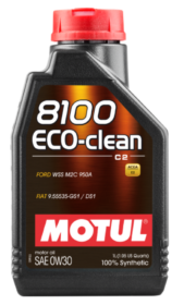 Motul 8100 Eco-Clean 0W30 12X1L - C2/API SM/ST.JLR 03.5007 - 1L 1L (Case of 12)