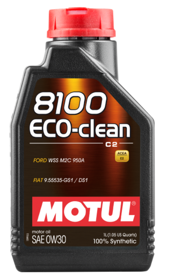 Motul 8100 Eco-Clean 0W30 12X1L - C2/API SM/ST.JLR 03.5007 - 1L 1L (Case of 12)