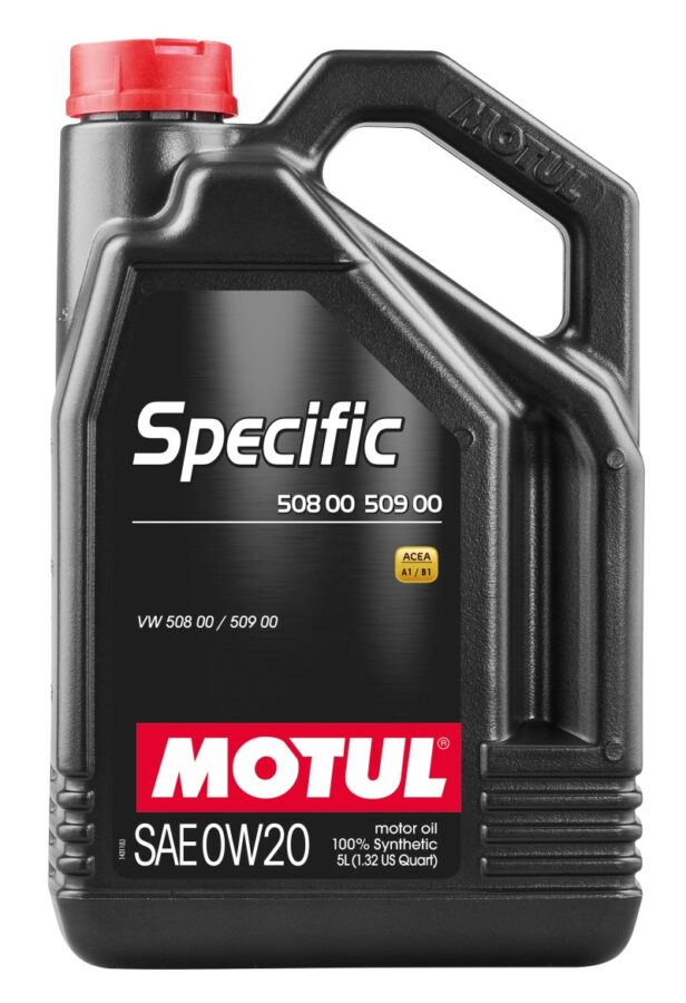 Motul Specific 508 0W20 Oil - Acea A1/B1 / VW 508.00/509.00 / C20 5L (Case of 4)