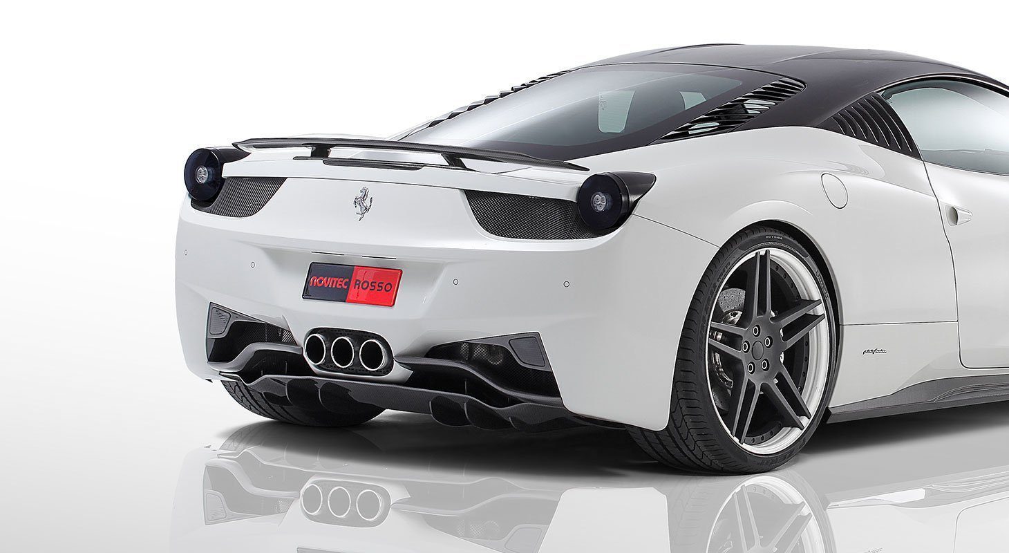 NOVITEC Black Rear Fog Lights for Ferrari 458 Italia Spider