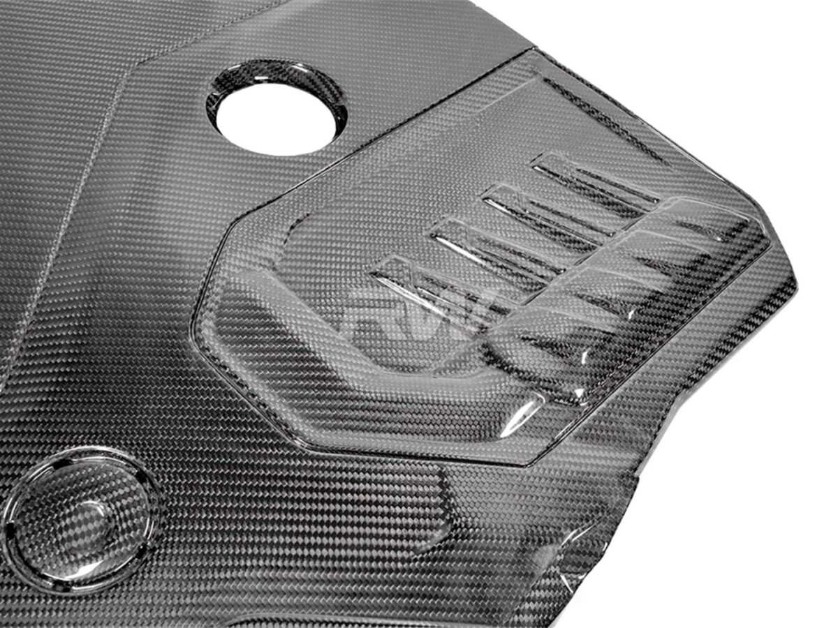 RW Carbon 2017-2024 BMW G20 F22 G23 G26 G30 G32 Carbon Fiber Engine Cover (B48) - Image 4