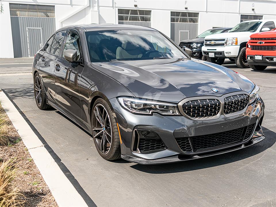 RW Carbon 2019-2022 BMW G20 3D Style Carbon Fiber Front Lip Spoiler - Image 15