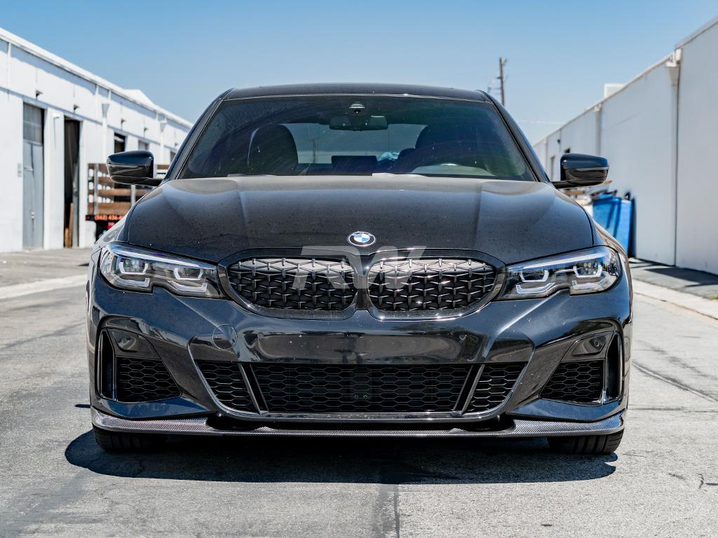 RW Carbon 2019-2022 BMW G20 3D Style Carbon Fiber Front Lip Spoiler - Image 17