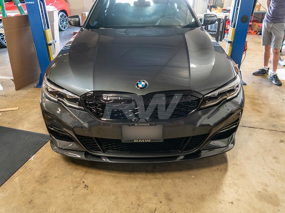 RW Carbon 2019-2022 BMW G20 3D Style Carbon Fiber Front Lip Spoiler - Image 20