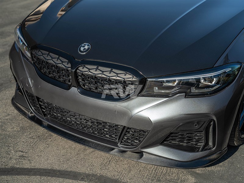 RW Carbon 2019-2022 BMW G20 3D Style Carbon Fiber Front Lip Spoiler