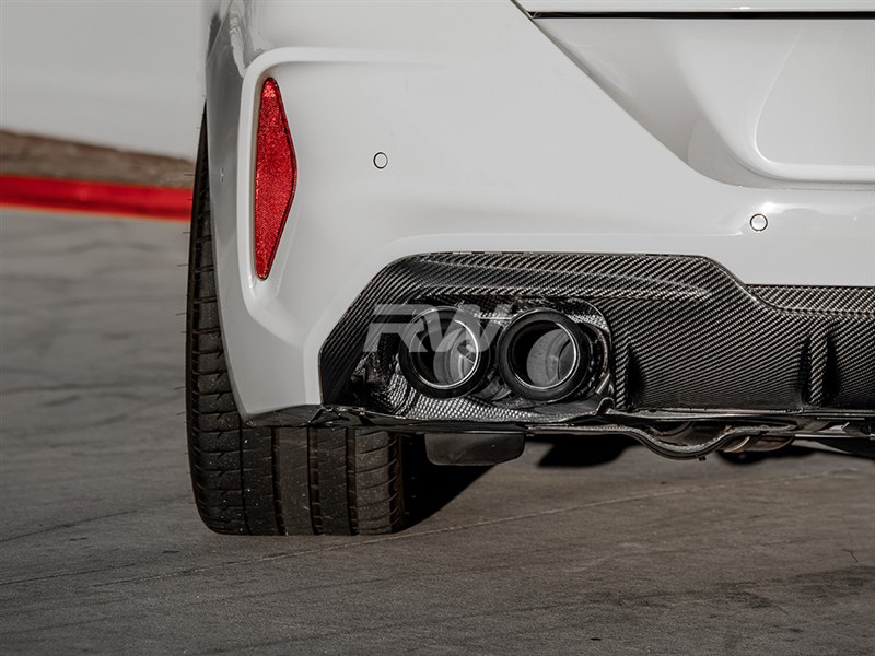 RW Carbon 2019-2025 BMW F91 F92 F93 M8 OE Style Carbon Fiber Diffuser - Image 4