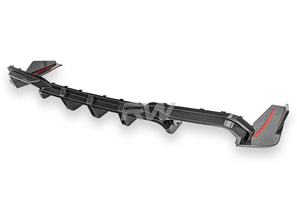 RW Carbon 2019-2025 BMW F91 F92 F93 M8 SQ Style Carbon Fiber Diffuser - Image 10