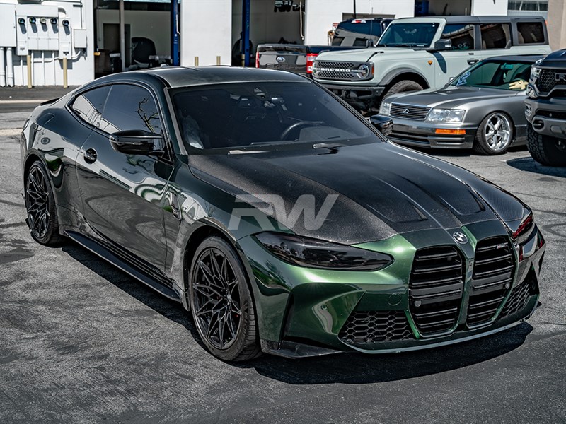 RW Carbon 2021-2026 BMW G8X M3/M4 OEM Style Carbon Fiber Hood - Image 3