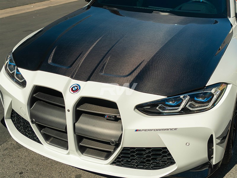 RW Carbon 2021-2026 BMW G8X M3/M4 OEM Style Carbon Fiber Hood