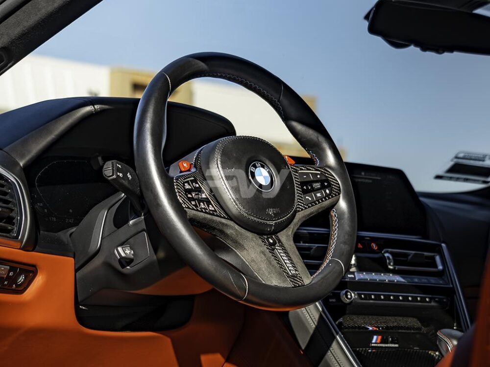 RW Carbon 2019-2026 BMW 8 Series M8 Carbon Fiber Alcantara Steering Wheel Trim - Image 5
