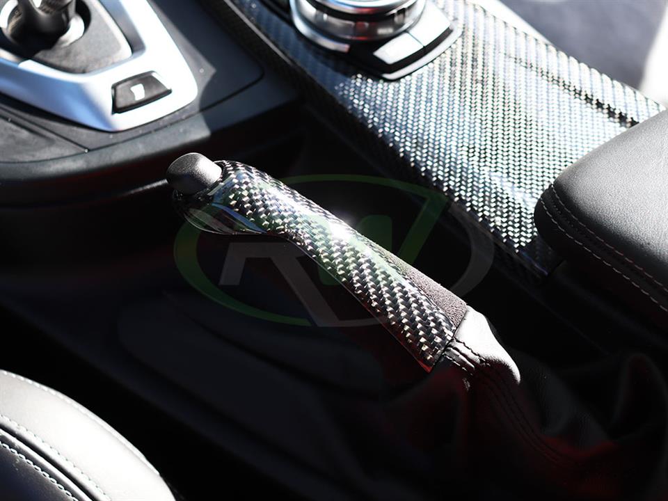 RW Carbon 1999-2006 BMW Carbon Fiber Alcantara E-Brake Handle - Image 3