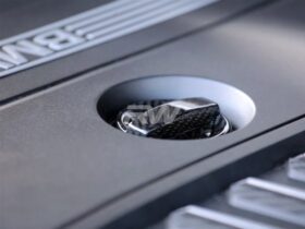 RW Carbon Carbon Fiber Competition Oil Cap Covers for BMW X Series - Image 2