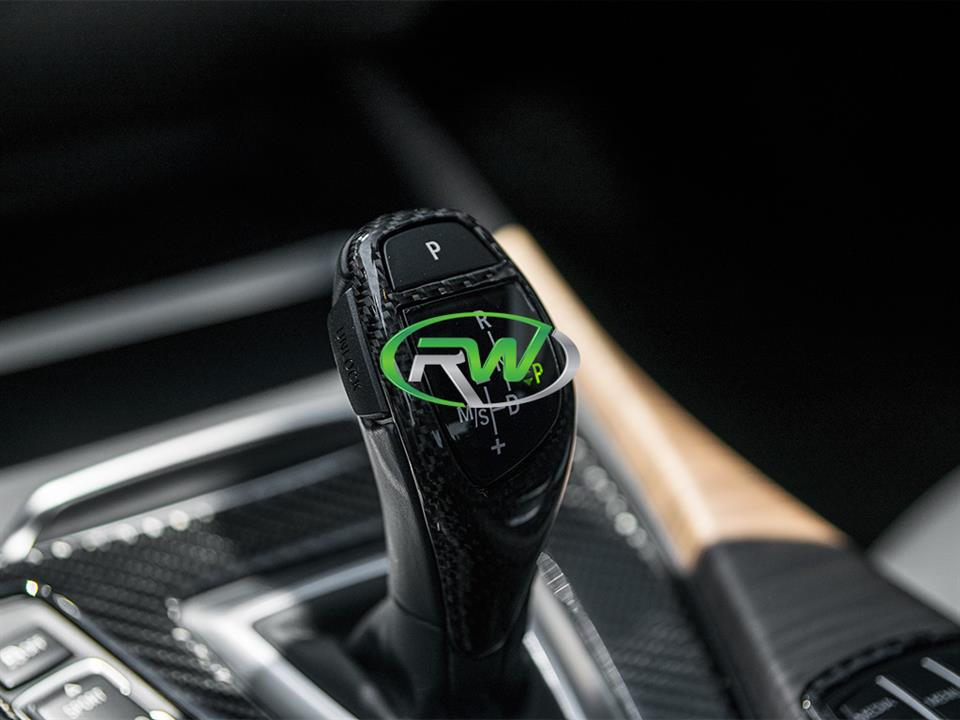 RW Carbon 2009-2015 BMW Carbon Fiber Gear Selector Cover - M Sport