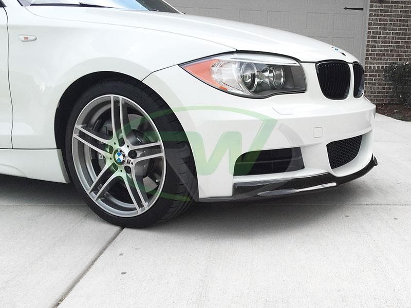 RW Carbon 2008-2013 BMW E82 E88 Carbon Fiber Front Lip Spoiler - Image 3
