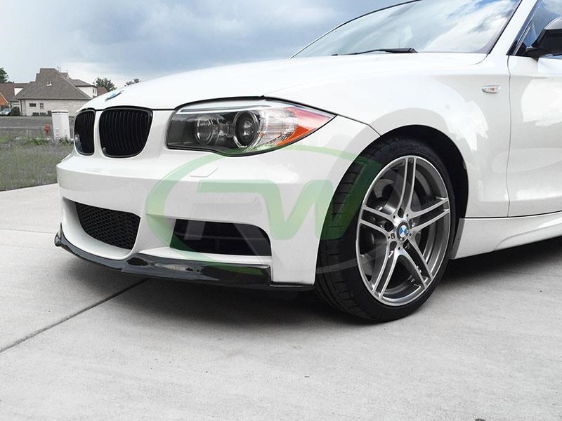 RW Carbon 2008-2013 BMW E82 E88 Carbon Fiber Front Lip Spoiler - Image 4