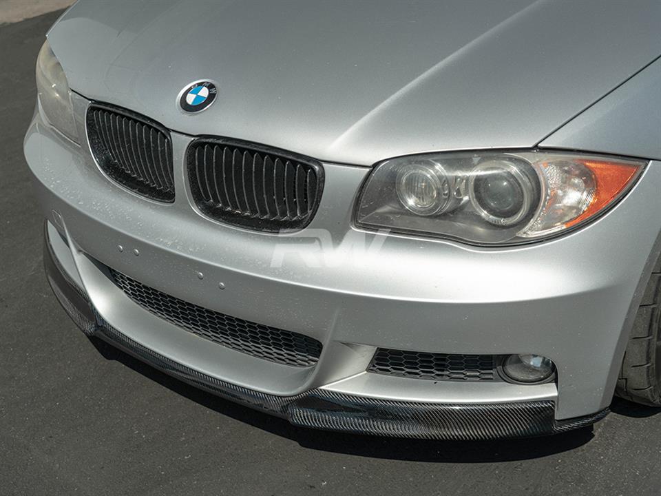 RW Carbon 2008-2013 BMW E82 E88 Carbon Fiber Front Lip Spoiler - Image 6