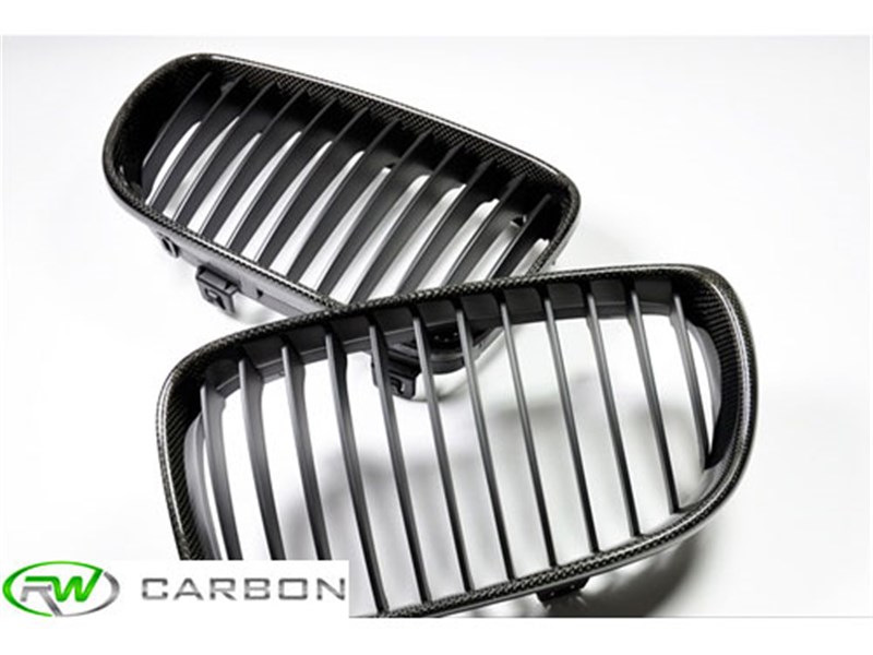 RW Carbon 2008-2013 BMW E82 E88 Carbon Fiber Kidney Grilles
