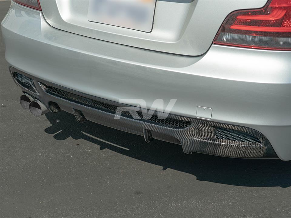 RW Carbon 2008-2013 BMW E82 E88 Perf. Style Carbon Fiber Diffuser - Image 6