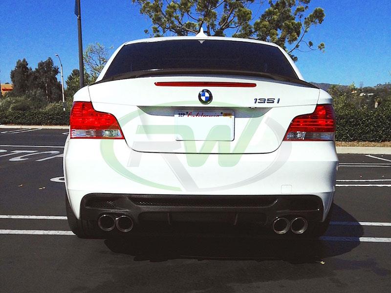 RW Carbon 2008-2013 BMW E82 E88 Perf. Style Carbon Fiber Diffuser