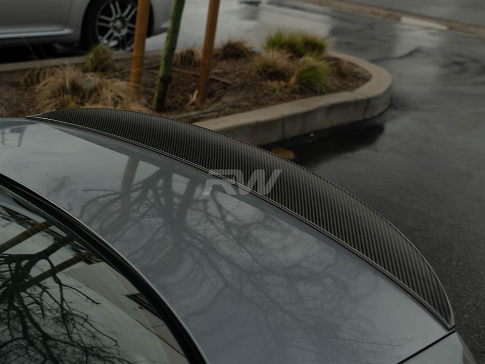 RW Carbon 2007-2013 BMW E92 Carbon Fiber Perf. Style Trunk Spoiler - Image 7