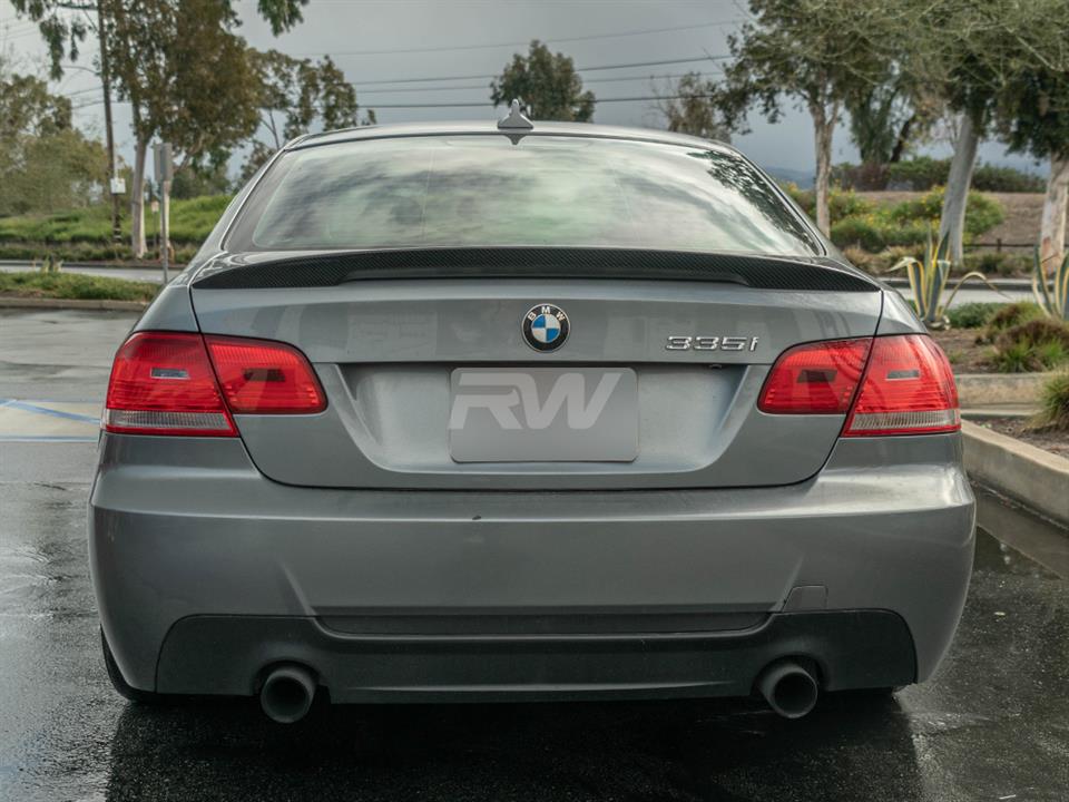 RW Carbon 2007-2013 BMW E92 Carbon Fiber Perf. Style Trunk Spoiler - Image 8